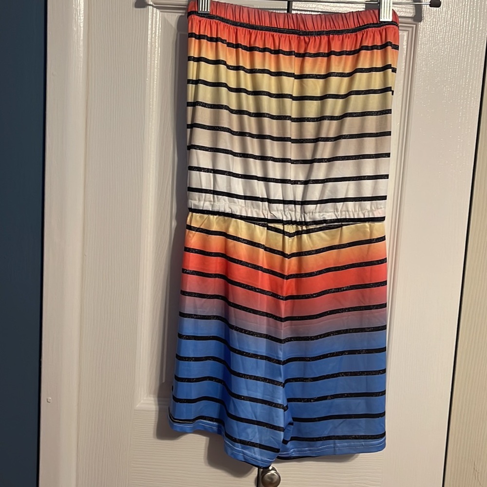 sleeveless striped romper size small NWOT - Picture 8 of 10